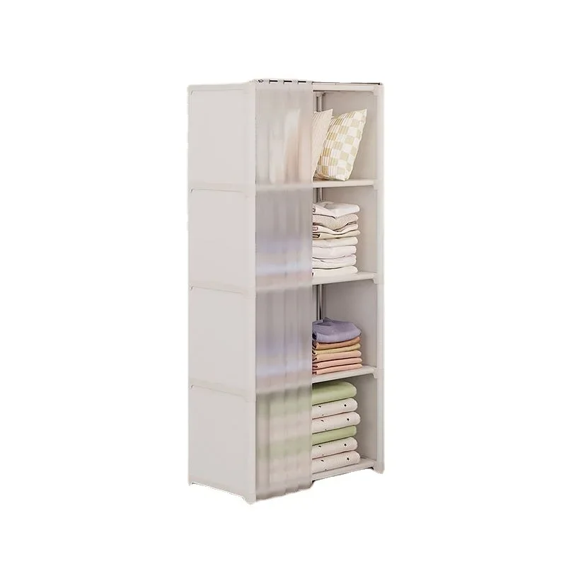 

Dustproof Closet Household Bedroom Storage Simple Assembly Cabinet Storage Rental Room Closet Rack Organization