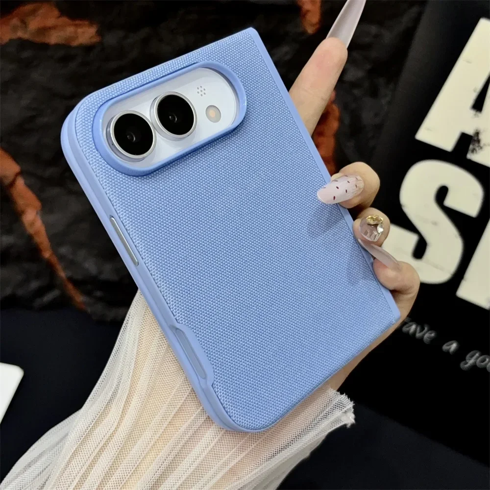 Premium Woven Texture Magnetic Fold Case - Shockproof Protective Cover with Magsafe Compatibility