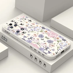Custodia per telefono in silicone con fiore appassito