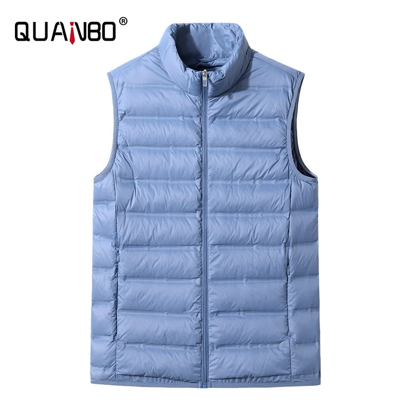 

Oversized 5xl 8xl Men's Sleeveless Down Jacket Spring Autumn New Men 90% White Duck Down Ultra Lightweight Puffer Coat