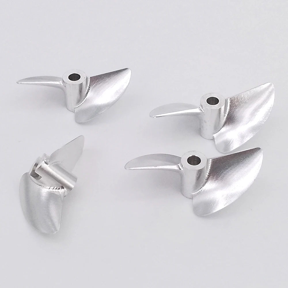 RC 보트 프로펠러 4mm 38mm-45mm CNC 2 블레이드 알루미늄 CW CCW 표면 프로펠러 RC 레이싱 보트 브러시리스 속도 Vee CAT