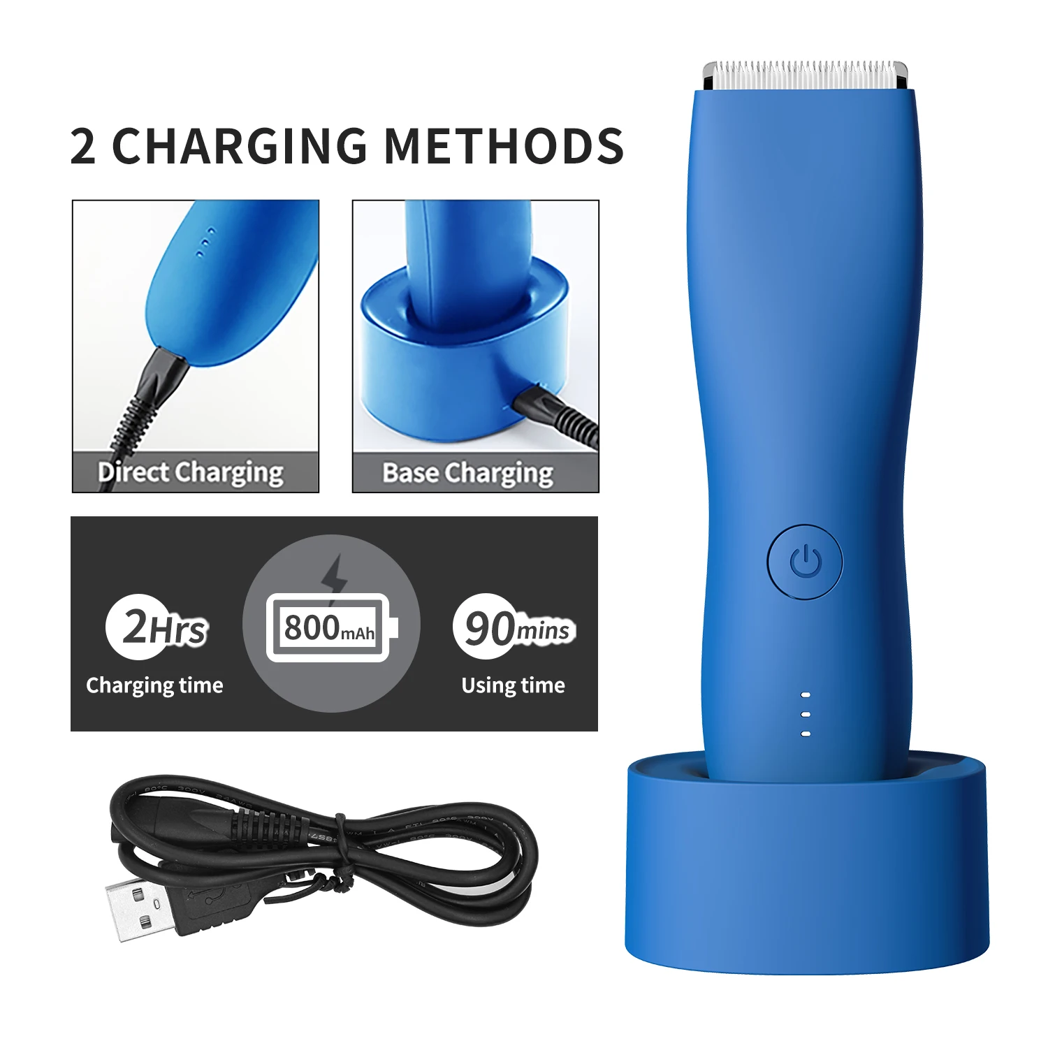 Electric Men Body Trimmer for Pubic & Groin Hair Trimmer Male Balls Intimate Areas Hair Shaving Machine Safety Razor Clipper 6