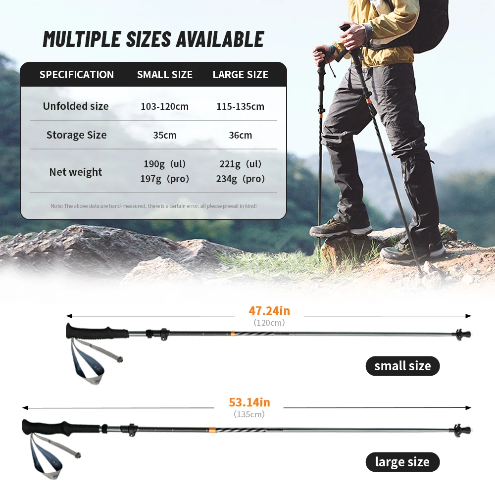 Naturehike Climbing Sticks Ultralight Outdoor Folding Trekking Poles Hiking Pole Collapsible Quick Lock Stick Carbon Fiber Poles 5