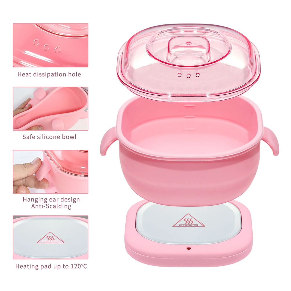 Wax Heater Warmer Machine Portable Folded Wax Heater Hair Removal Machine SPA Body Epilator Paraffin Pot 400ML US EU