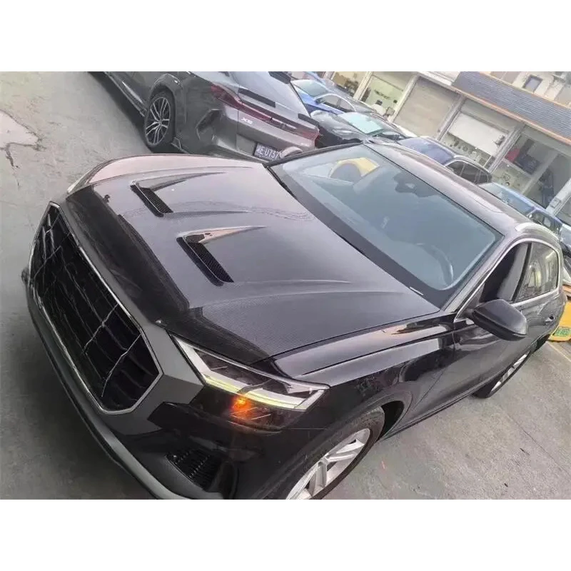 최고급 카본 M 스타일 카본 파이버 Q8 SQ8 RSQ8 2023 2024 2025 Q8 프론트 후드용