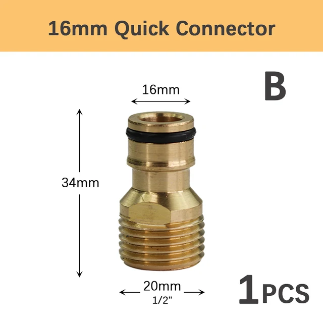 Brass Tap 1/2" 3/4" 1" Quick Connector Garden Watering Accessories for