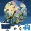 70 Pieces Dinosaur World Jigsaw Puzzles for Adults Home Decor Games Family Fun Floor Puzzles Educational Toys for Kids 2