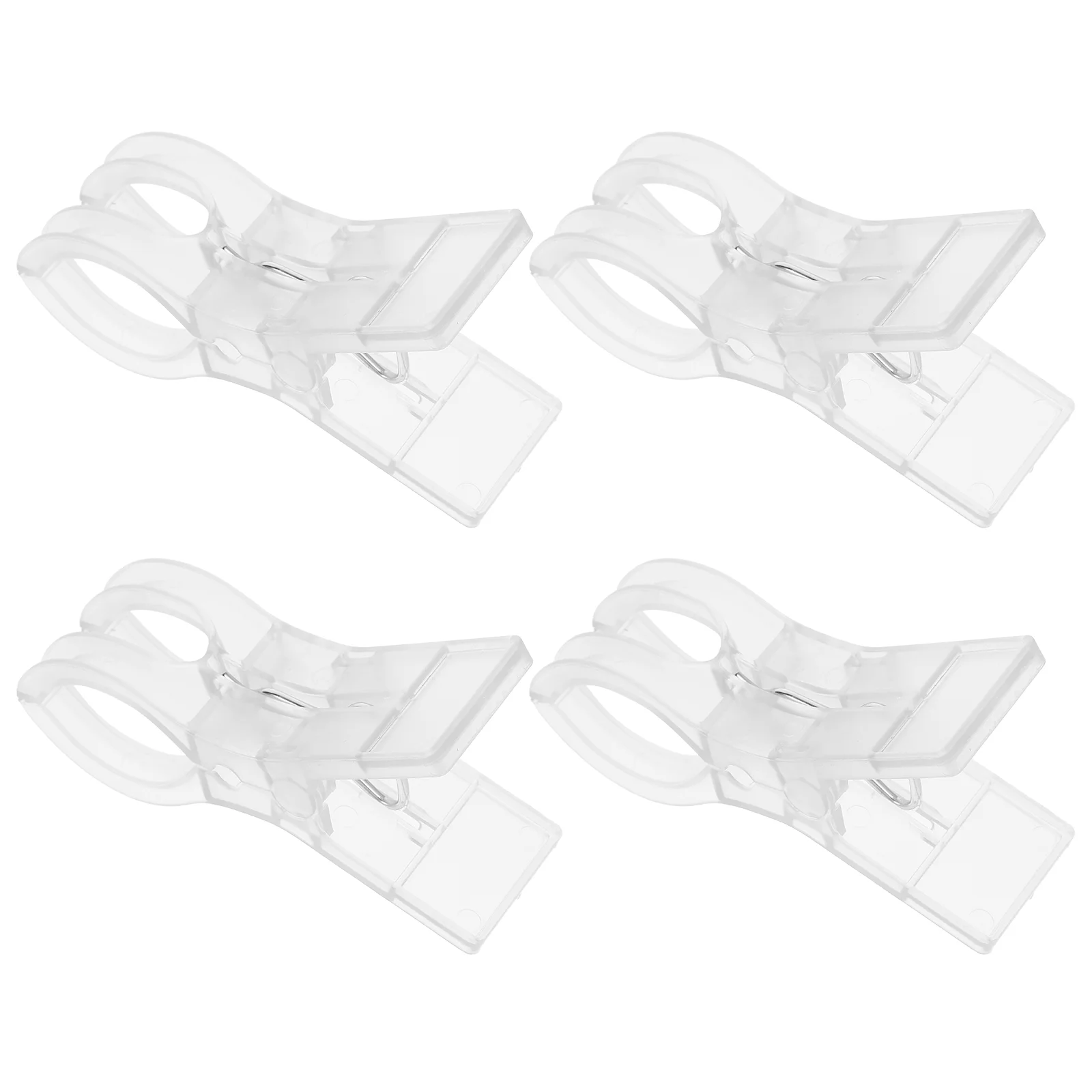 

4 Pcs Simple Quilt Clips Blankets Clamps Hangers Plastic Stocking Beach Chair Clothes Laundry