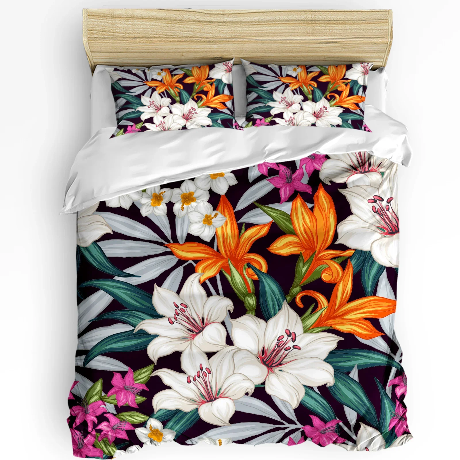 

3pcs Bedding Set Oil Painting Tropical Plant Home Textile Duvet Cover Pillow Case Boy Kid Teen Girl Bedding Covers Set