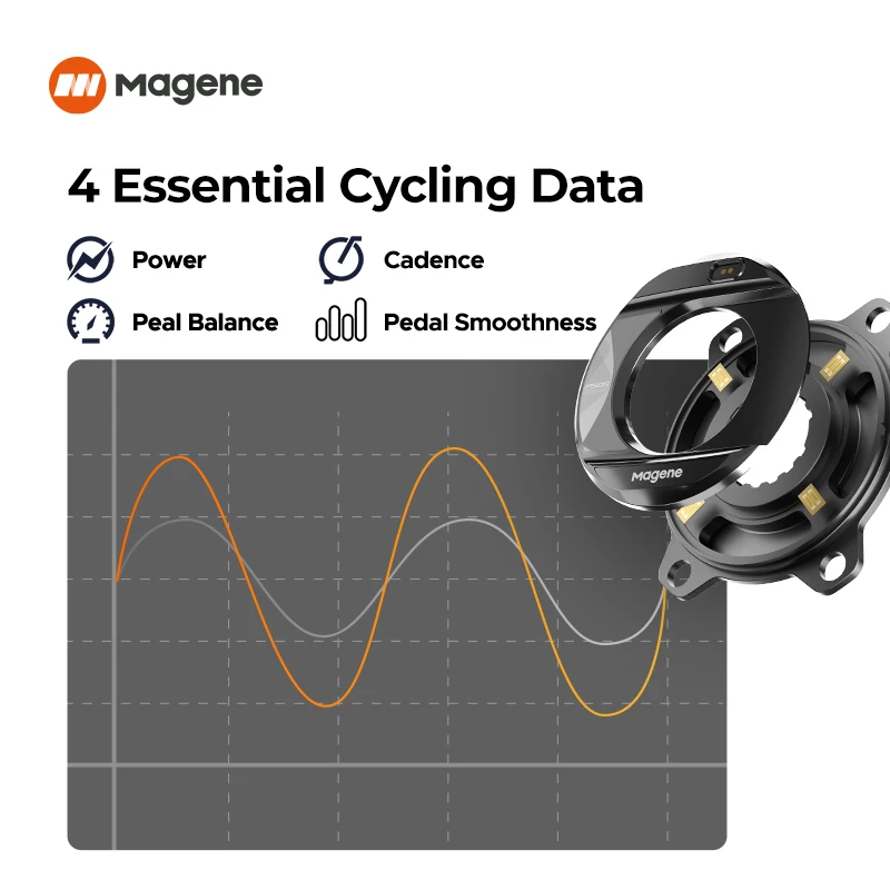 パーツ magane pes505 165mm Magene PES P505 Base Power Meter Crankset – XZX Components