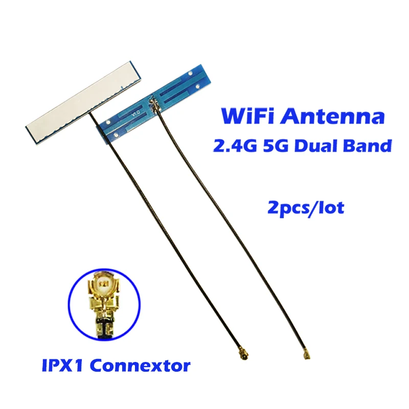 2.4GHz/5.8GHz Dual Band Antenna 5dbi IPX1 Connector for PCI-E Network Card Router AP USB Adapter Device Communication Aerial