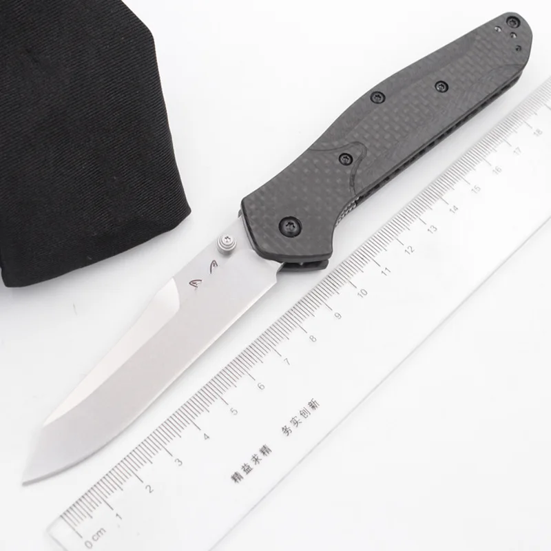 JUFULE 940 Real carbon fibre handle mark s90v blade Copper washer camping hunting Pocket outdoor EDC Tool Utility folding knife 2