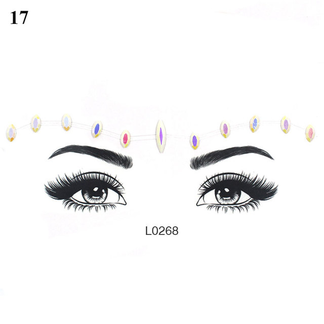 Crystal Tattoo Sticker Drill Stickers Eyes Sticker Party Face Stickers Face Decoration Diamond Masquerade Temporary Tattoo