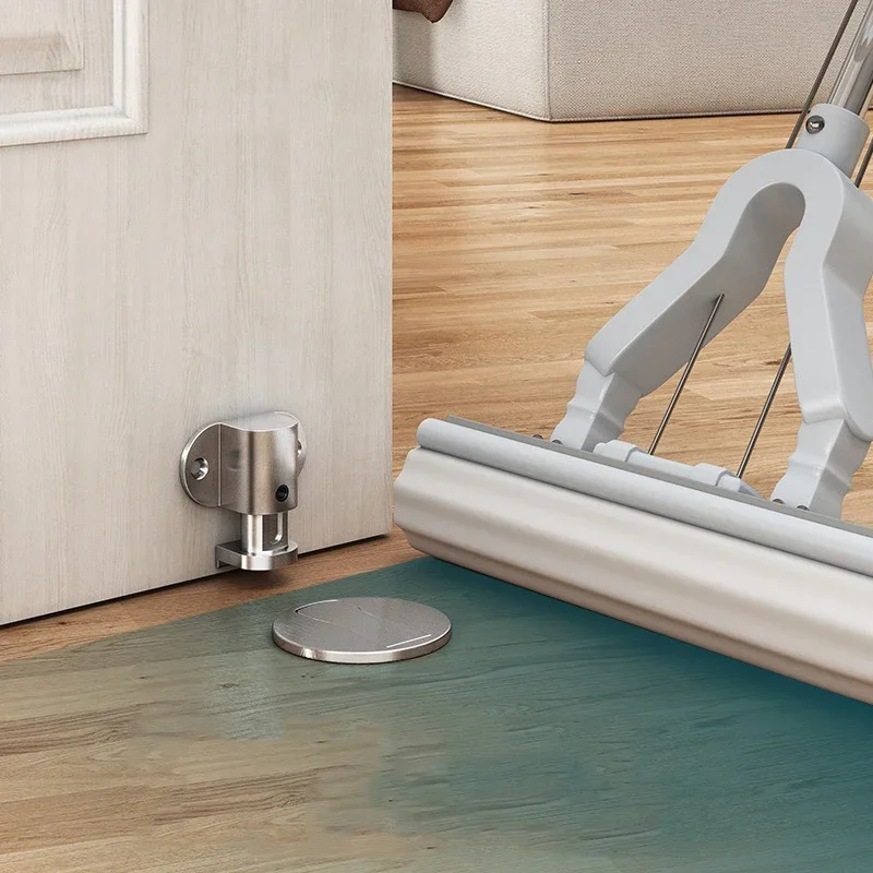 Magnetic Door Suction Punch-Free Door Stop Bathroom Anti-Collision Suction Invisible Bathroom Floor Stop Home Hardware
