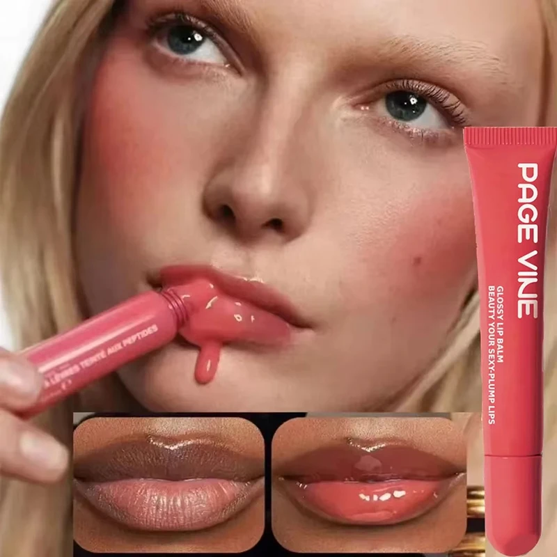 Lip Balm Phone Case Lip Gloss Moisturizing Liquid Lipstick Toast Espresso Raspberry Jelly Transparent Glaze