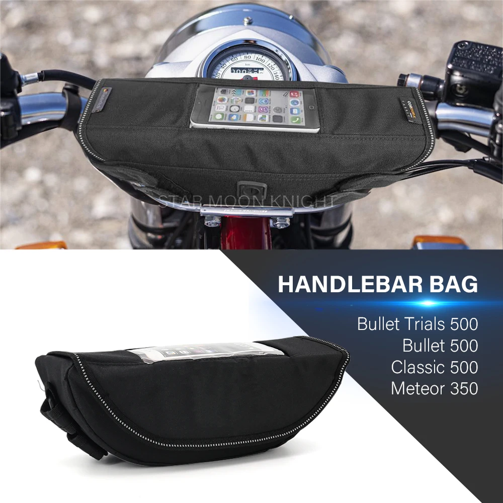 

For Royal Enfield Bullet Trials 500 Classic 500 Meteor350 Bullet Motorcycle Waterproof Bag Storage Handlebar bag Travel Tool bag