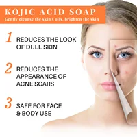 Kojic Acid Glow Soap Facial Deep Cleaning Even Skin Tone Skin Lightening Soap Oil Control Moisturizing Skin Care Soap for Men 2