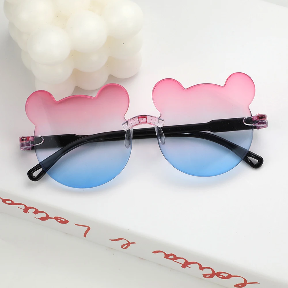 Children Cute Bear Shape Gradient Sunglasses Fashion Outdoor UV400 Sunglasses Baby Girls Sun Protection Glasses Kid Sun Glasses children sunglasses,kids sunglasses,fashion sunglasses