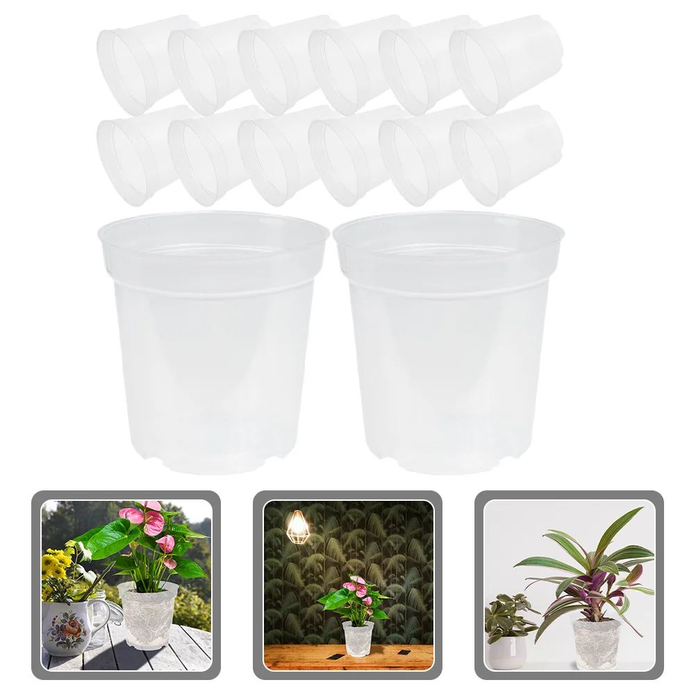 

30 Pcs Flowerpot Plastic Plant Pots Supplies with Drainage Baskets for Plants Seedling Holes Indoor Potted Planter
