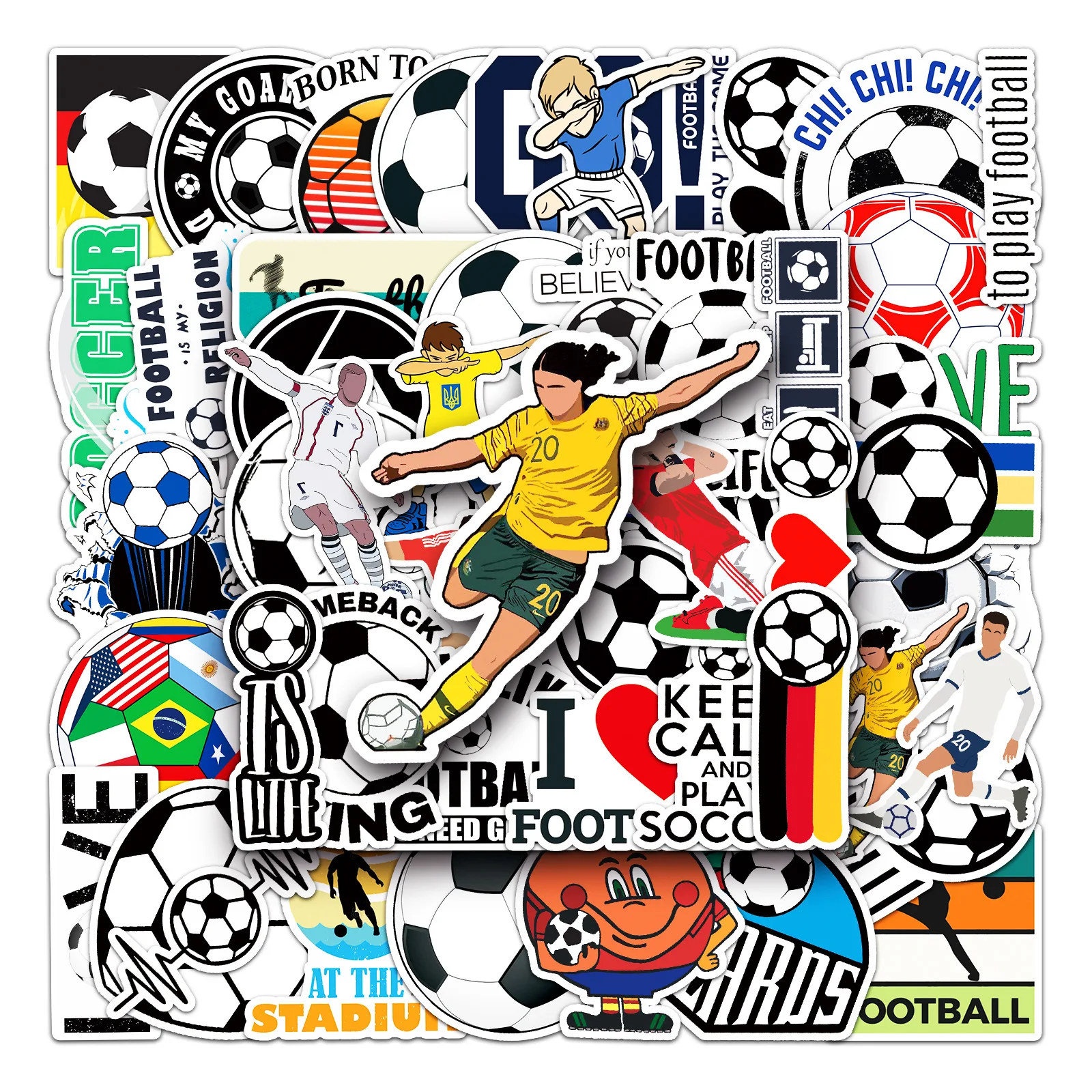 Stickers Aesthetic Children's Sticker Football Sports Cartoon Graffiti ...