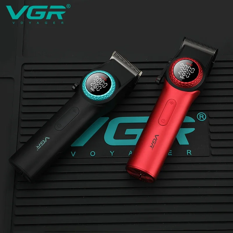 

VGR 10W High Power Professional DLC Blade Hair Clipper 9000rpm High Speed Motor 21 Speed Adjustment 4600mAh Battery Trimmer