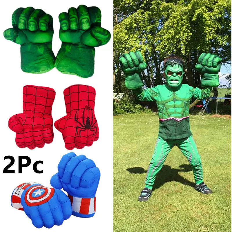 Superhero Gloves New Year Spider Hero Gloves Movie Characters Fantasy Sponge Gloves Toys Hulk Fighter Hero Mask Halloween Christmas Heroes Game