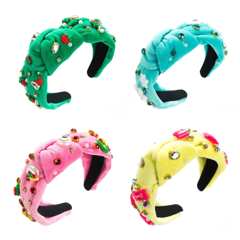 Lovely Velvets Knot Hairband Christmas Headband Girls Hair Shaping Accessories Dropship