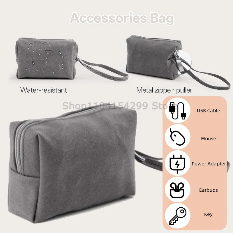 Elegant Portable Leather Laptop Sleeve with Built-in Stand