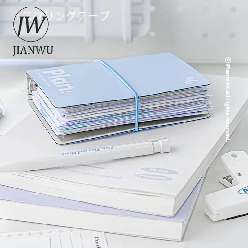 JIANWU Vintage Thin Dupont Paper Waterproof Large Capacity Soft Storage Bag  Creative DIY Journal Student Supplies Stationery - JianWu Official Store