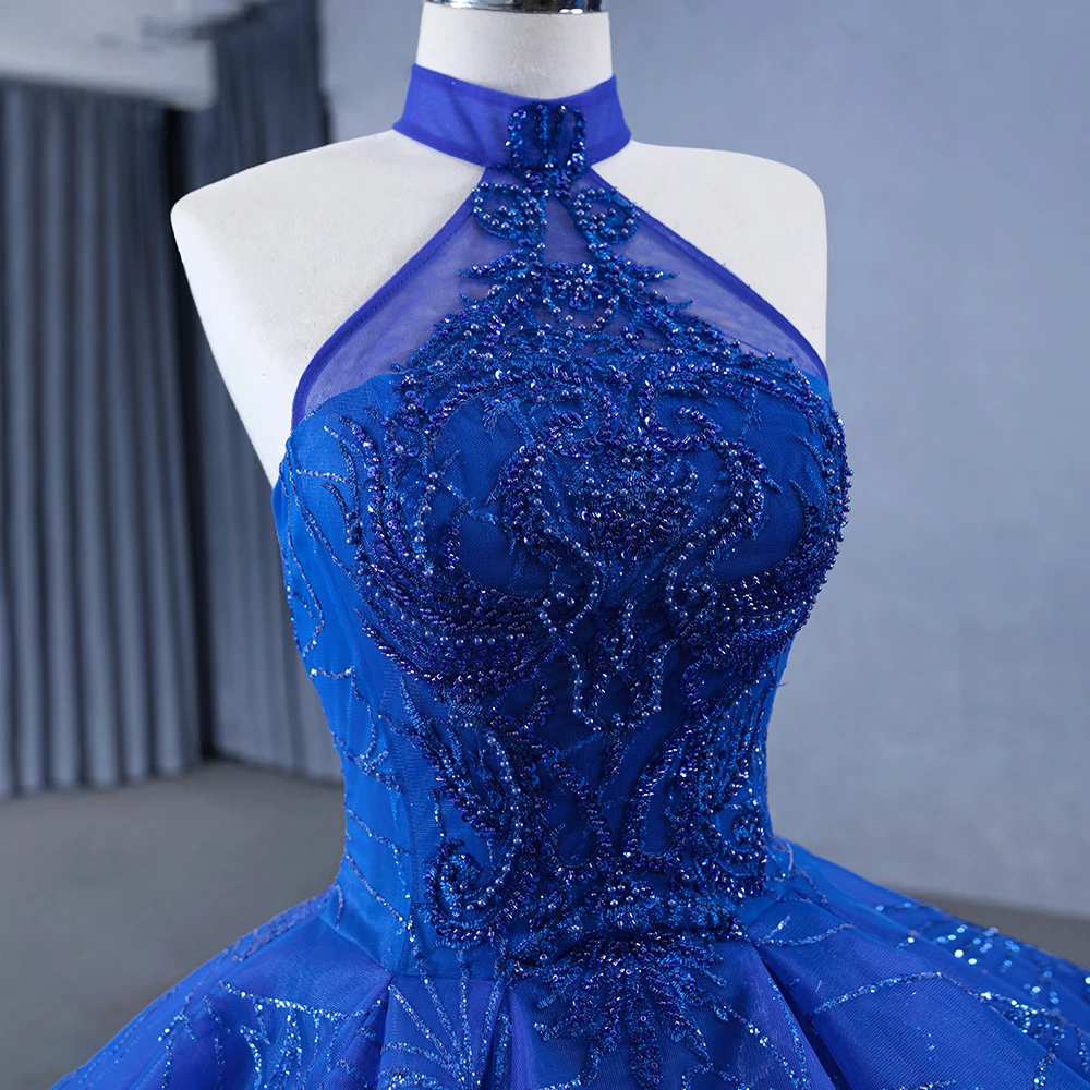 Elegant 2023 New Royal Blue Evening Dress with Long Sleeves Prom Gown  A-Line Wedding Party Dress Robe de Soiree - AliExpress
