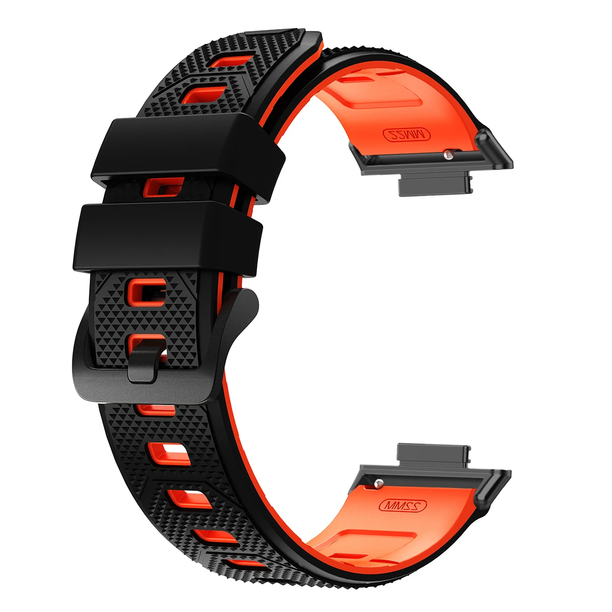 Two-Tone Breathable Silicone Sport Band - Adjustable Soft Strap Bracelet