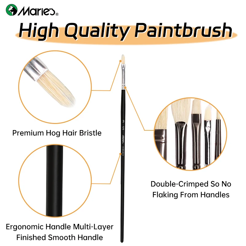 مجموعة فرش طلاء مكونة من 10 قطع، فرش طلاء غواش ممت...