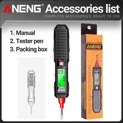 Smart Induction Voltage Tester Pen with NCV Sensor - Professional Electrician Tool (Vd807 black)