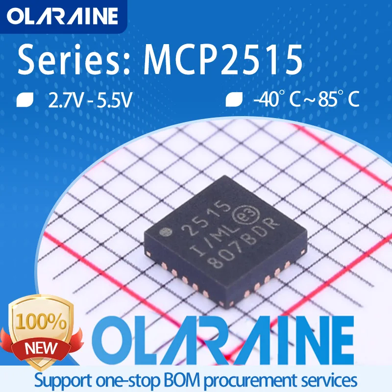 

MCP2515T-I/ML I/ML T-I/SO T-E/ML I/P I/SO E/P E/ML E/SL I/ST E/SO T-E/SO T-E/ST QFN-20 CAN interface integrated circuits 1 Mb/s