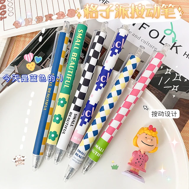 6pcs kawaii stationery cute gel pens cute stationary japanese pens school  supplies stationery needle point pen - AliExpress