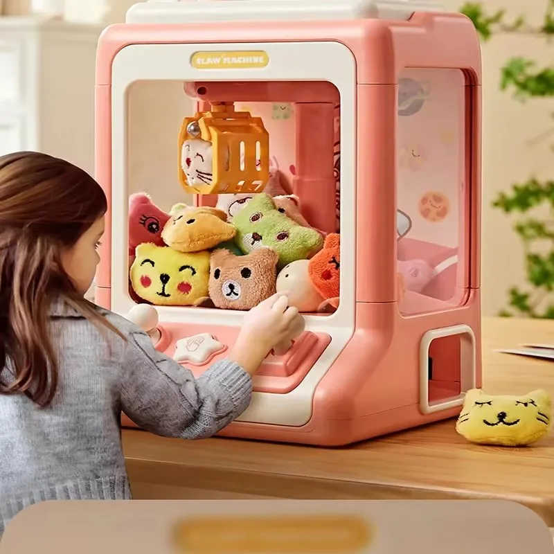 Automatic Claw Machine Doll Machine Children Operated Play Game Music Mini Claw Catch Toy Small Clip Doll Machine for Kids Gift 3