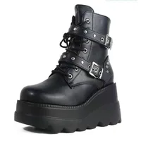 New Women Comfortable Ankle Boots Autumn Winter Round Toe Lace Up Shoes Women Outdoor Anti-slip Platform Boots Zapatos De Mujer - Image 4