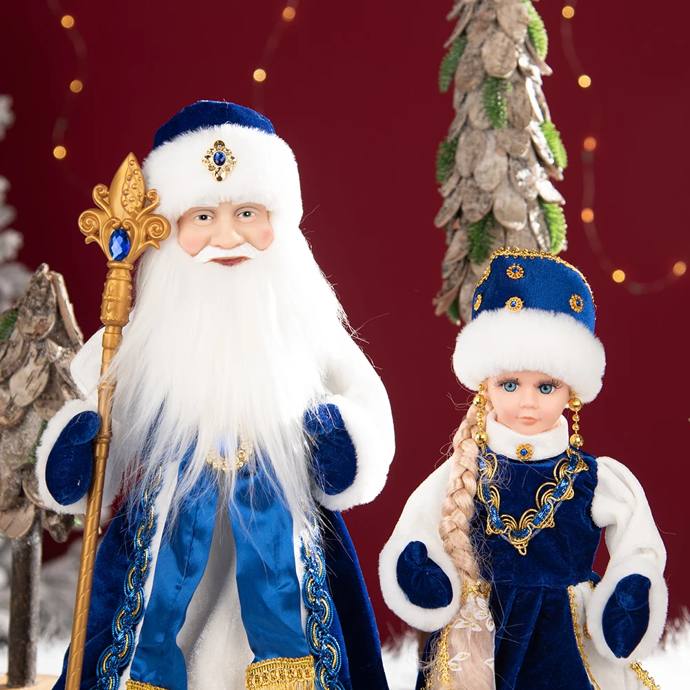 Christmas Electric Dolls Toy Decoration With Music Dance Birthday Gift For Kids New Year Home Ornament Russian Snegurochka Doll