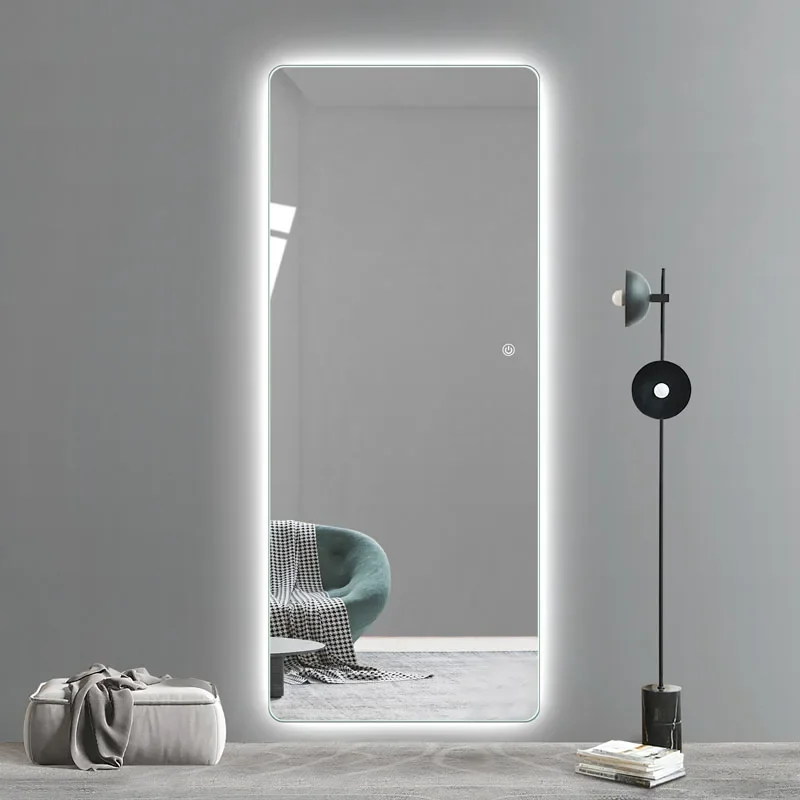 

Backlight Full Body Bath Mirrors Aesthetic Long Led Bedroom Toilet Bath Mirrors Wall Smart Espejos Led Home Improvement XY50BM