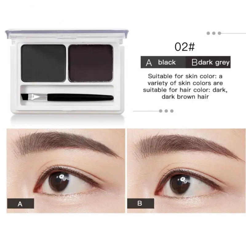 2 Colors Eyebrow Powder Professional Makeup Palette Waterproof Eye Brow Enhancers Brows Shadow Make Up Cosmetics With Brush |