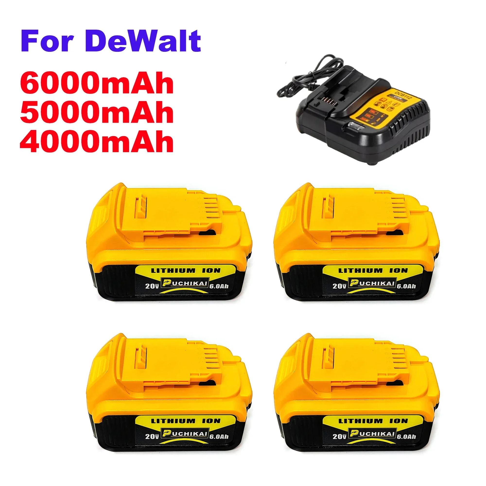 

Original 18V-20V, backup lithium batteries for Dewalt 5000mAh DCB184, DCB200, DCB182, DCB180, DCB181, DCB182, DCB201, DCB206