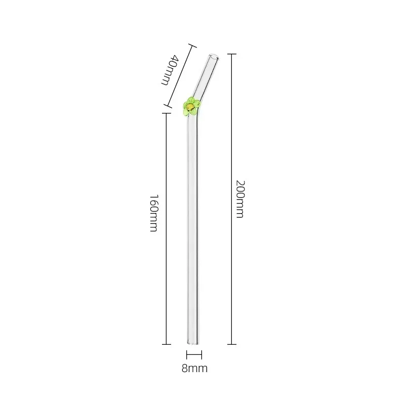 Eco-Friendly Butterfly & Flower Shaped Glass Straw