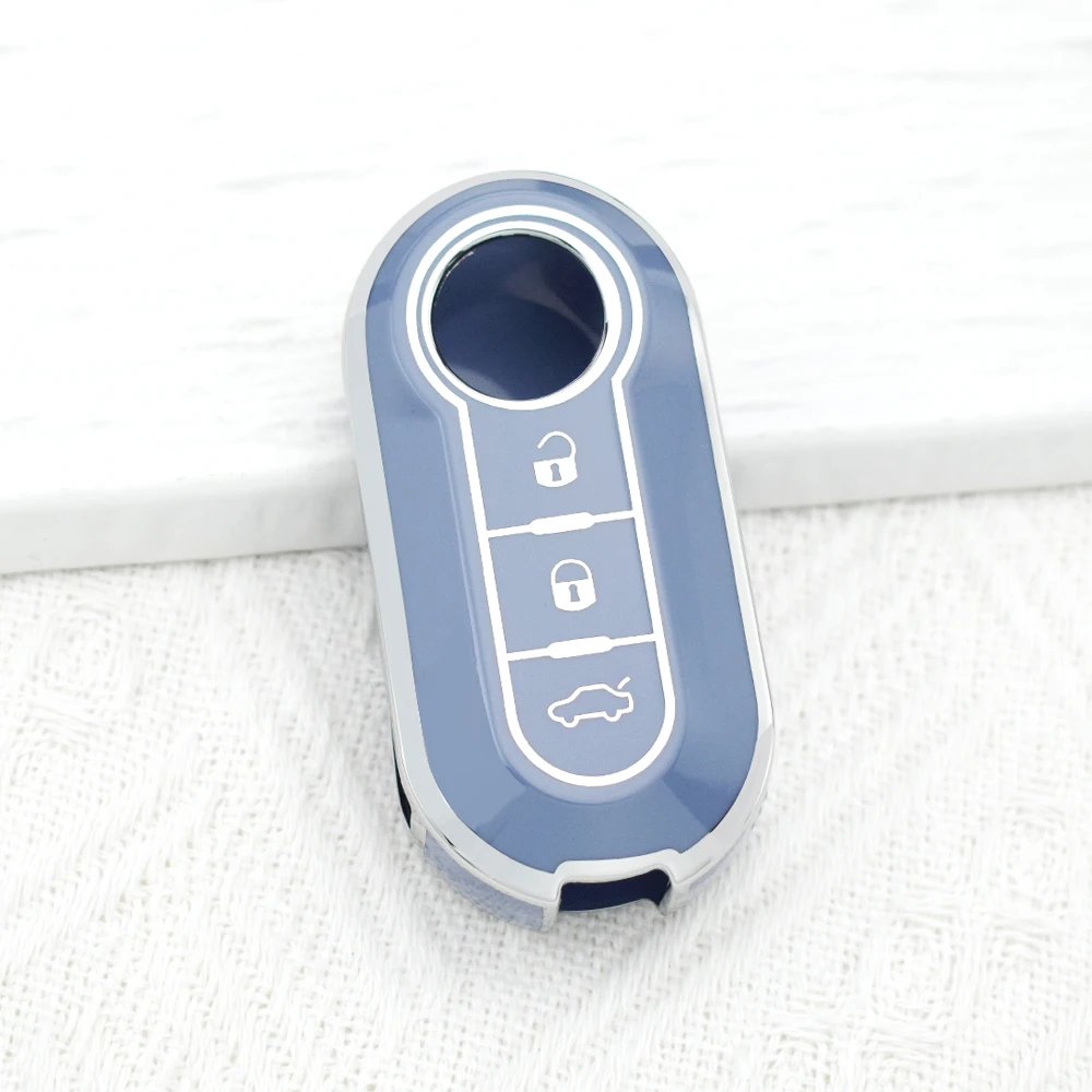 Deluxe TPU Car Key Case Cover with Keychain Accessories