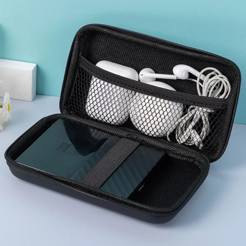 Mobile Hard Disk Case Headphone Mini Storage Coin Purse Organizer Bag Zip Lock Case EVA Zipper Bag Data Cable Bags Earphone Bag
