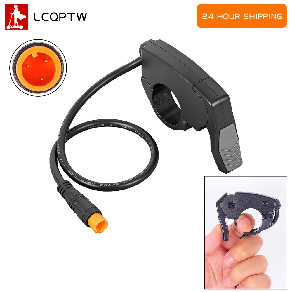 Electric Bicycle & Scooter Finger Throttle Handlebar - 22mm Thumb Control, Multi-Voltage Compatibility