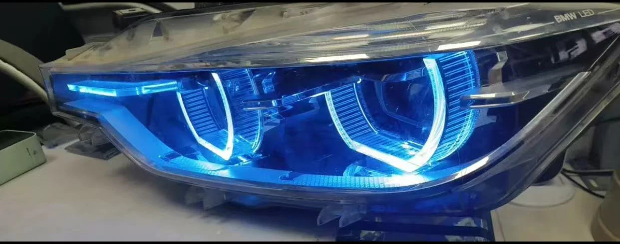 マルチカラーLEDデイタイムヘッドライト,BMW用アダプティブヘッド