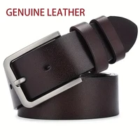 Genuine Leather for men High Quality men belts Alloy Pin Buckle Adult Luxury Brand Jeans Business Casual Waist Male Strap Brand - Image 4