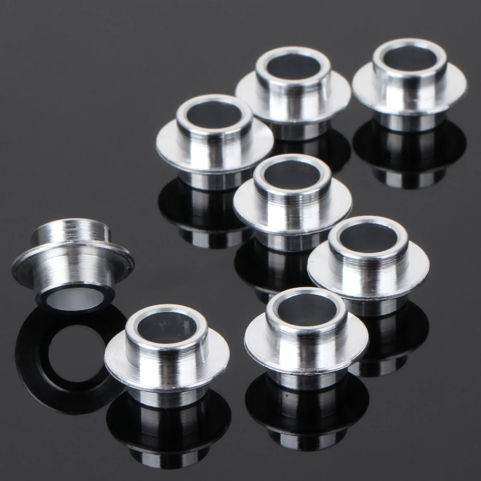 8 Pcs 8mm Aluminium Skateboard Scooter Bearing Spacers Skate Wheel Replacement Bearing Bushing For Roller Skates Skating Parts