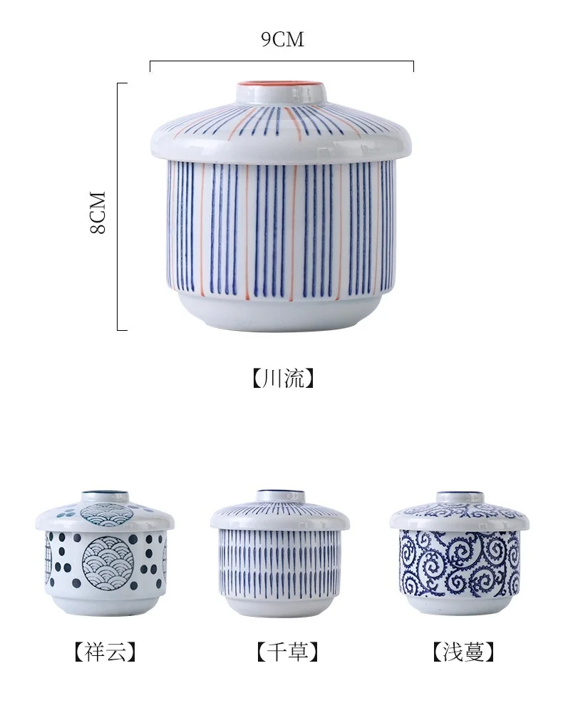 Description Picture 3 of item1 Piece Small Vintage Ceramic Stew Pot With Lid Bowl Dessert Steamed Egg Soup Bowl Creative Household Restaurant Stew Pot