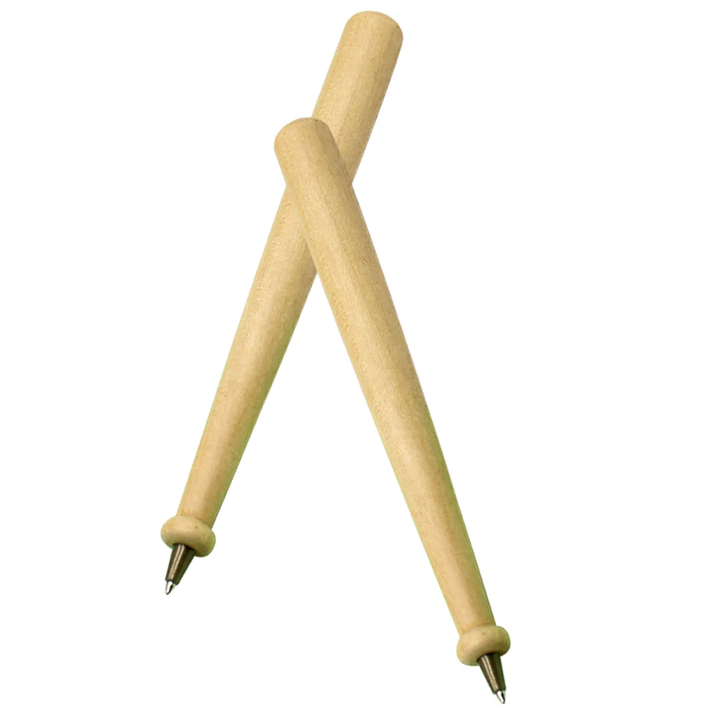 

2Pcs Come Pen Multi-function Wood Pens Novelty Wooden Pens Stylish Wood Pens Gifts